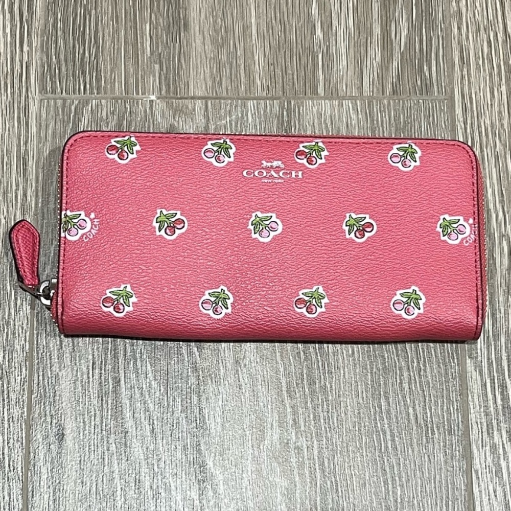 Coach limited edition Cherry Zip Accordion Wallet